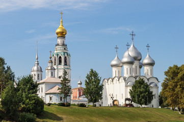 Fototapeta na wymiar Kremlin Square in Vologda, Russia