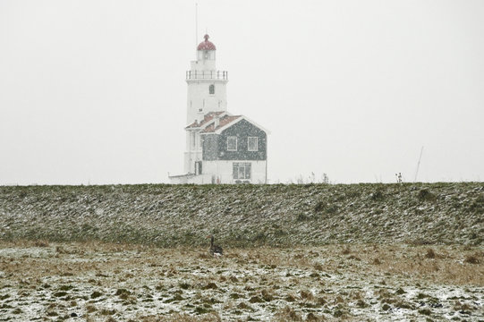 The lighthouse of Marken, the Netherlands