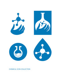 Vector illustration chemistry logo collection.