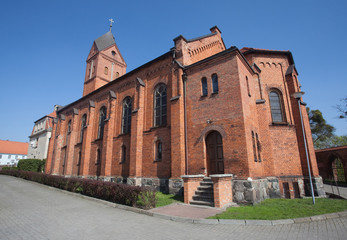 Kościół Garnizonowy, wzniesiony w latach 1874-1875 dla garnizonu pruskiego, budowla neoromańska, Chełmno, Polska  - obrazy, fototapety, plakaty