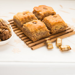 Eastern sweets. Arabic Traditional Celebratory Dessert. Baklava