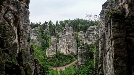 Rock pillar nature park in the Czech Republic. - obrazy, fototapety, plakaty