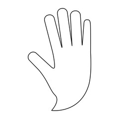 Obraz premium Human hand symbol icon vector illustration graphic design