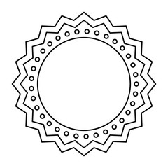 circle seal stamp lace vector illustration design