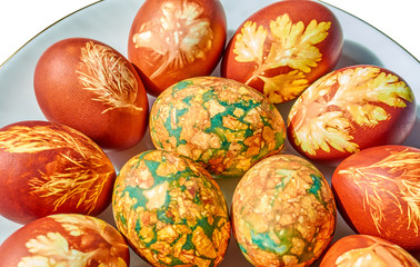 Ester eggs isolated on white background