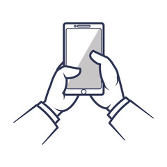 Mobile smartphone technology vector illustration graphic design