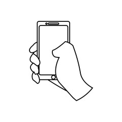 Mobile smartphone technology vector illustration graphic design