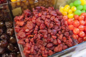 Mix of different dried fruits