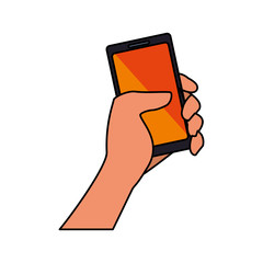 Mobile smartphone technology vector illustration graphic design