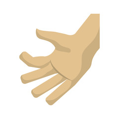 Hand touching something vector illustration graphic design