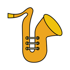 saxophone musical isntrument icon vector illustration design