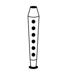 flute instrument musical icon vector illustration design