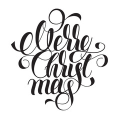 Vector illustration Christmas calligraphy poster