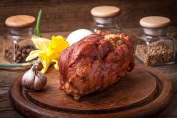 Delicious smoked ham.