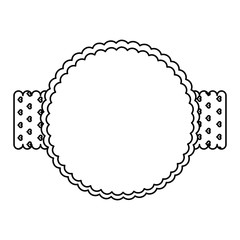 elegant frame with ribbon vector illustration design