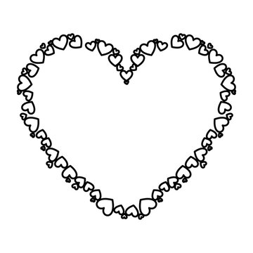 heart love frame icon vector illustration design