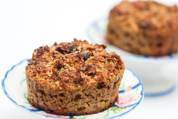 Wheat bran muffins preparation : Just baked integral wheat bran muffins