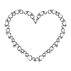Obraz premium heart love frame icon vector illustration design