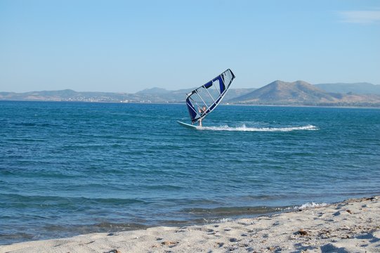 windsurf alla spiaggia dell'orvile (Posada)