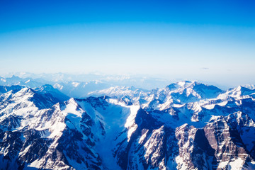 Aerial view of the mountains