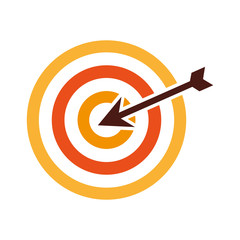 target with arrow isolated icon vector illustration design