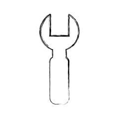wrench construction tool icon vector illustration design