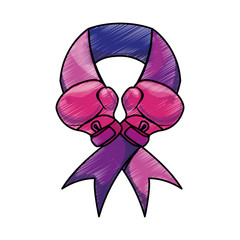 Breast cancer campaign symbol icon vector illustration graphic design