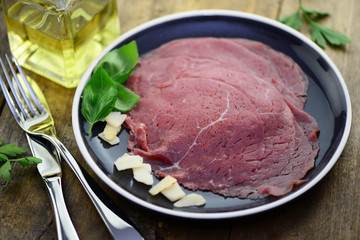 Teller Rindfleisch Scheiben