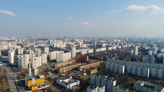 Moscow suburb. The view from the bird's flight