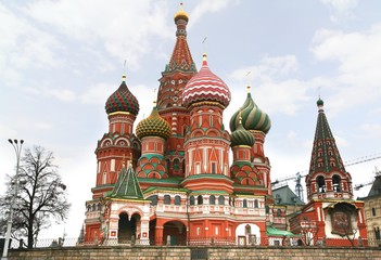 Fototapeta na wymiar Saint Basil's Cathedral, is a church in the Red Square in Moscow, Russia.