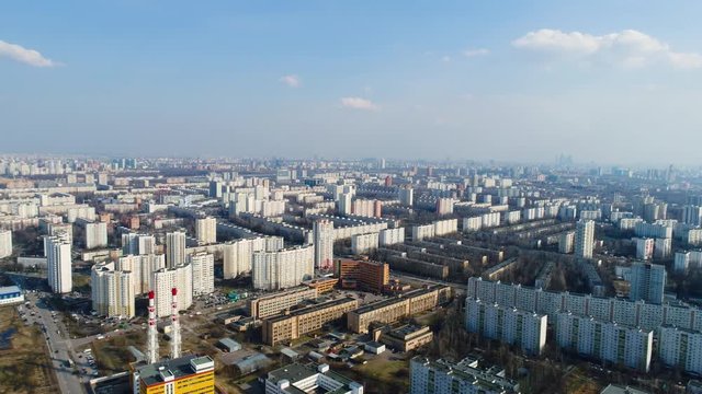 Moscow suburb. The view from the bird's flight