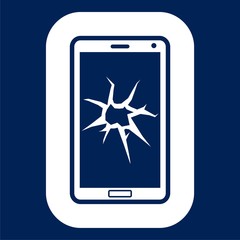 Vector broken Smart phone - Illustration