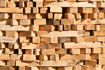 Wooden rectangular blocks folded stack