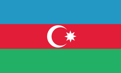 vector of azerbaijan, flag - obrazy, fototapety, plakaty