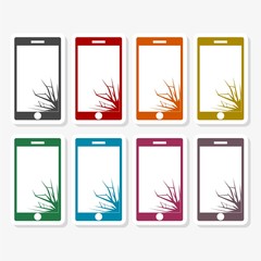 Vector broken Smart phone - Illustration