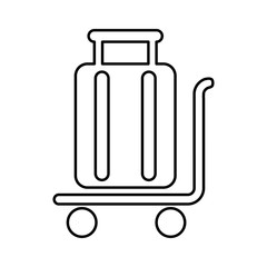 suitcase travel isolated icon vector illustration design