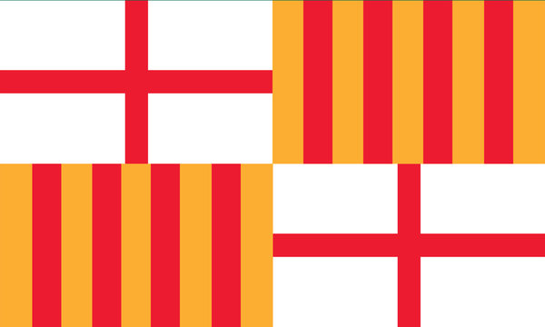 Vector Of Barcelona Flag