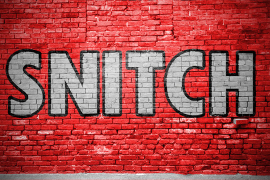 Snitch Graffiti Ziegelsteinmauer