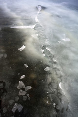 Ice Breaks on Cold Alaska Beach