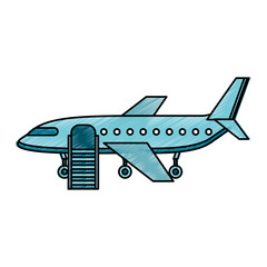 airplane flying isolated icon vector illustration design