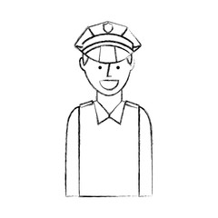 airport police silhouette icon vector illustration design