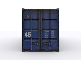 Curtainside Container isolated