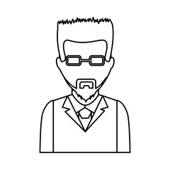 scientific avatar character icon vector illustration design