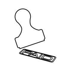 paid seal isolated icon vector illustration design