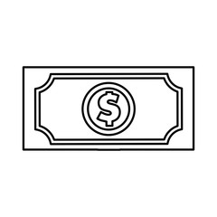 bill money isolated icon vector illustration design