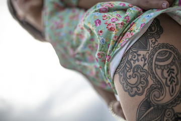 girl with a tattoo