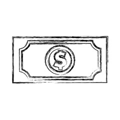 bill money isolated icon vector illustration design