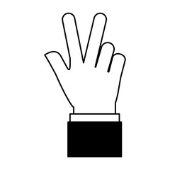 hands human touching icon vector illustration design