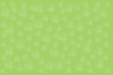 Fototapeta premium Pattern of white elements on a green background