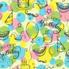 Seamless Happy Birthday background 